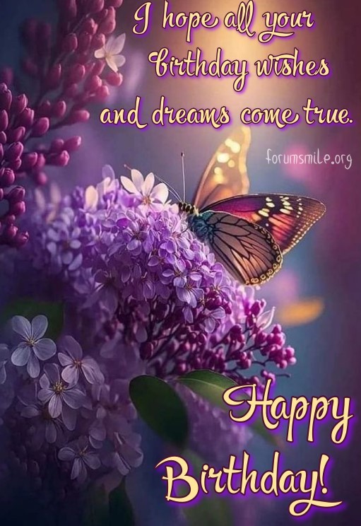I hope all your birthday wishes and dreams come true, Happy Birthday!