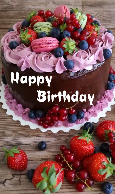This fruit cake is for you, happy birthday!