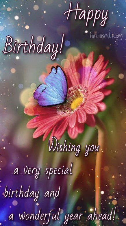 Wishing you a very special birthday and wonderful year ahead